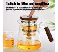 Théière en verre avec infuseur et bec verseur anti-gouttes