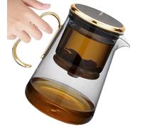 Théière en verre avec infuseur | Théière magnétique avec filtre et couvercle | Verre de séparation d'eau résistant à la chaleur multifonctionnel pour thé oolong vert noir chaud ou froid