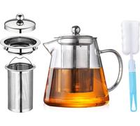 Théière en verre borosilicaté avec tamis 750ML Résistant au lave-vaisselle