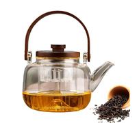 Théière en verre - Bouilloire à thé résistante à la chaleur de 1 L avec inf