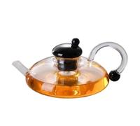 Théière en verre - Bouilloire résistante à la chaleur de 20 oz avec infuseur à thé amovible, théière multifonction à feuilles mobiles | Pot pratique pour thé, eau, café, maison, bureau, G