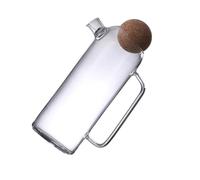 Théière en Verre Épais Bouchon en Liège, Poignée Ergonomique | Capacités 1200ml, 800ml ou 500ml, Résistante à Chaleur Froid, Usage Maison