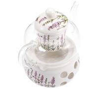 Théière en Verre pour Fruits et Fleurs, 1 Set avec Infuseur