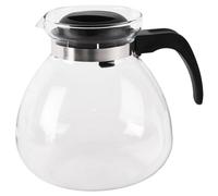 Théière et cafetière - Modèle en verre - Capacité de 2 litres - Noir