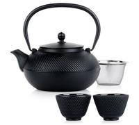 Teekanne mit emailliertem Sieb und Tassen CAST LINE 1 l / 60 ml, 4 Stück.