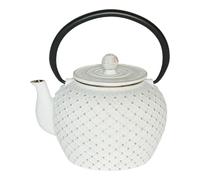 Table Passion - Théière Hokkaïdo en fonte avec filtre 1,2l blanche