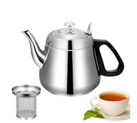 Theière Inox Avec Infuseur, 1.5L ThéIère En Acier Inoxydable Avec Filtre Amovible, Théière En Acier Inoxydable Avec Infuseur, Theillère Avec Infuseur Amovible Pour Thé