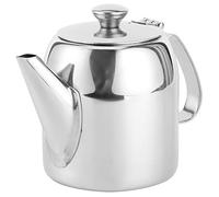 Théière Inox, Cafetière Pot à Lait Pot à Crème Theiere Orientale Bouilloire Pot à Eau Froide Bec Court pour Hôtel Restaurant (20 onces (environ 500ML))