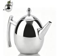Theiere inox,theiere avec infuseur,theiere inox avec infuseur, théière,theillère avec infuseur amovible pour thé, Théière en acier inoxydable de 1.5 L avec infuseur, infusion ou café filtre, 1500ml