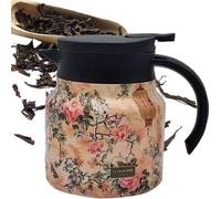 Théière isolée - Théière isolée vintage de 800 ml, pot à eau chaude, cafetière sous vide, théière avec infusion intégrée, cafetière avec filtre, élégante théière isolée pour une utilisation à domicile