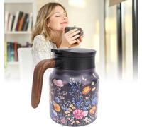 Théière isotherme 1 000 ml avec poignée en bois