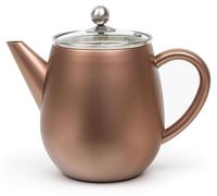 Théière isotherme à double paroi Eva, 1,1 litre, couleur bronze, en acier inoxydable