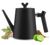Théière isotherme - Carafe isolante en acier inoxydable - Double paroi - Avec infuseur à thé - Fonction de maintien au chaud - 1,5 litre - Noir