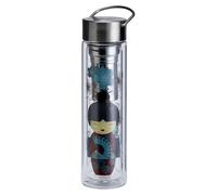 Théière isotherme de 400 ml, en verre borosilicaté, avec filtre en acier inoxydable, housse en néoprène, couleur rouge