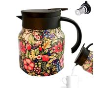 Théière isotherme en acier inoxydable avec feuilles en vrac | Filtre pour infusion de café en acier inoxydable pour boissons chaudes, eau, thé, café pour espace de travail, restaurant