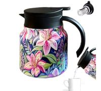 Théière isotherme en acier inoxydable | Théière thermique en acier inoxydable pour infusion d'eau pour maison, travail, restaurant, orchidée