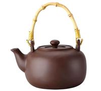 Théière japonaise 800 ml/28 oz théière en argile de sable violet avec poignée en bois Kungfu pour cuisinière
