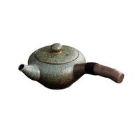 Théière japonaise en céramique, service à thé Kung Fu en céramique avec poignée latérale, théière traditionnelle en porcelaine faite à la main, grande théière for thé en vrac, infuseur à thé(Green)