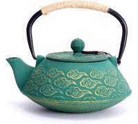 Théière japonaise en fonte avec infuseur 800ml pour cuisinière - Vert