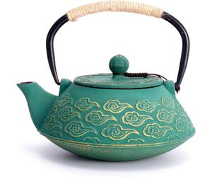 Théière japonaise en fonte avec infuseur 800ml pour cuisinière - Vert