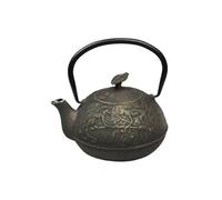 Théière Japonaise noire et or en fonte