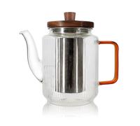 Théière Karl en verre borosilicate anse ambrée 550 ml Ogo