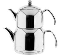 Théière Liya Medium en acier inoxydable 18/10 de haute qualité - 1 l/2 l. Compatible avec l'induction.