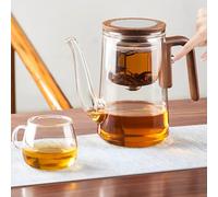 Théière magique à long bec verseur - Théière avec infuseur pour séparer le thé et l'eau, résistant au froid et à la chaleur, convient pour la préparation de divers