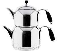 Théière Mona Large en acier inoxydable 18/10 de haute qualité - 1,5 l/3 l, compatible avec l'induction