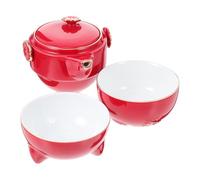 Théière Multifonction pour Chat en Céramique 180ml Rouge | Format Compact 60ml et 90ml, Style Chat Amulette, Usage Maison Bureau Camping