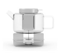 Théière PHORO 1,2 l, argent, verre / acier inoxidable, Zack