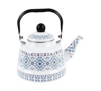 Théière pour réchaud 2,5 L rétro en émail | Bouilloire élégante pour la maison, la cuisine, le dortoir, le pique-nique, le camping, les cours, les porches, les jardins