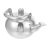 Théière pour Thé et Café en Acier Inoxydable Infuseur Argenté 1l | Chauffe à Plaque Électrique, Bec Verseur Lisse, Finition Soignée, pour Maison et Réception D’emménagement