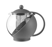 Théière - SECRET DE GOURMET - Modèle filtre essentielle - 1,25L - Gris - Polypropylène, verre, inox et fer