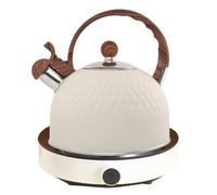 Théière sifflante en acier 2,5 l pour cuisinière, pour patios, vérandas, jardins, fêtes de jardin, cuisine, dortoirs, appartements, pique-niques