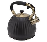 Théière sifflante en acier inoxydable de qualité alimentaire avec poignée ergonomique en forme de citrouille - 3,5 l