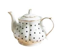 Theiere Théière en porcelaine fine, service à thé, cafetière dorée peinte à la main, eau(Color-01)