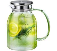 Théière Théière Tasse Pichet En Verre Théière À Glace Résistant À La Chaleur La Sécurité Est Très Adaptée Au Vin Jus Lait Eau Chaude Cuisine Chambre Cadeau for La Famille Brosse De Nettoyage Résistant
