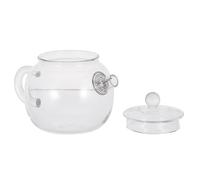 Théière Transparente en Verre Borosilicate 200ml à Anse intégrée | Petite Théière à Feuilles en Vrac, Bouilloire pour Thé en Vrac, Tisanière Infuseur, Usage Bureau