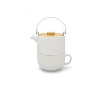 Théière UMEA TEA FOR ONE 500 ml, avec tasse à thé, blanche, Bredemeijer