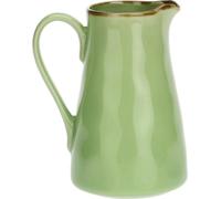 Théière verte de 6 litres décorée de roses et de tulipes