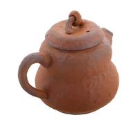 Théière Vintage Gourde à Thé 90ml en Terre Cuite, avec Infuseur | Bouilloire Décorative pour Maison, Finition Marron, Style Rétro Élégant, Service du Thé, Objet Robuste