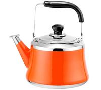 Théières, Jolie bouilloire à thé sifflante en acier inoxydable avec infuseur(Orange,2.1 Quart)
