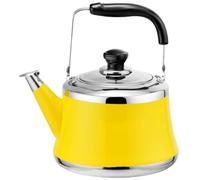 Théières, Jolie bouilloire à thé sifflante en acier inoxydable avec infuseur(Yellow,2.1 Quart)