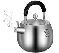 Théières, Théière sifflante sur la cuisinière, en acier inoxydable 316