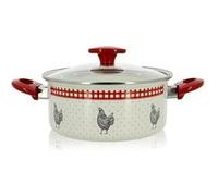 The Kitchenette Faitout 3645411 Jolie Cocotte 24 cm 4,7 L Acier émaillé compatible gaz et induction