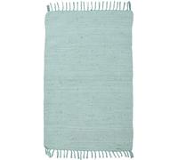 THEKO | Dhurry Tapis en 100% Coton à Tissage Plat Happy Cotton | tissé à la Main | Couleur : Menthe | 40 x 60 cm