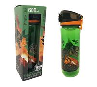 Theonoi Gourde pour enfant - Motif dinosaure - 600 ml - Anti-fuite et sans BPA - Bouteille de sport fine en Tritan avec infuseur à fruits et bouchon de sécurité - Idéale pour l'école, la maternelle et