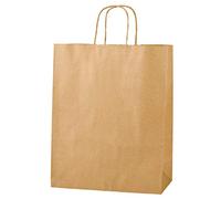 Thepaperbagstore 20 sacs papier kraft bruns 25x11x31 cm, anses torsadées | Papier kraft 100 gsm, anses torsadées et fond plat pour cadeaux, fêtes, emballages boutique et petits commerces
