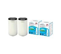 THERMACELL 2 Diffuseurs Anti Moustiques et Moustiques Tigres - 20m² | Sans Fil Nomade - Extérieur - 96h - 8 Cartouches Gaz + 24 Plaquettes - Inodore - Blanc - THHALOBLANC48X2